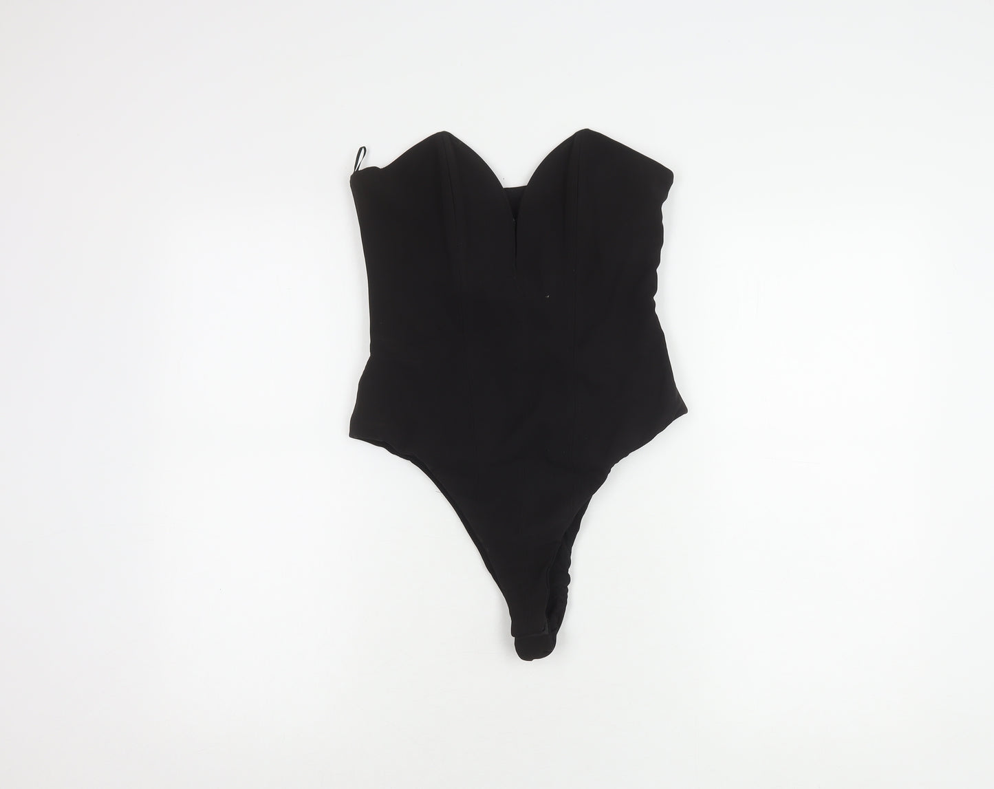 Zara Women's Black Strapless Sweetheart Bodysuit M