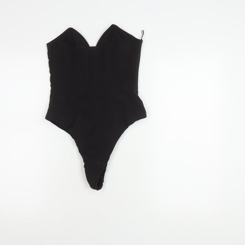 Zara Women's Black Strapless Sweetheart Bodysuit M
