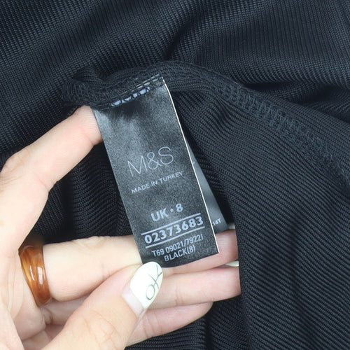 Marks and Spencer Black Sleeveless Dress, Size 8