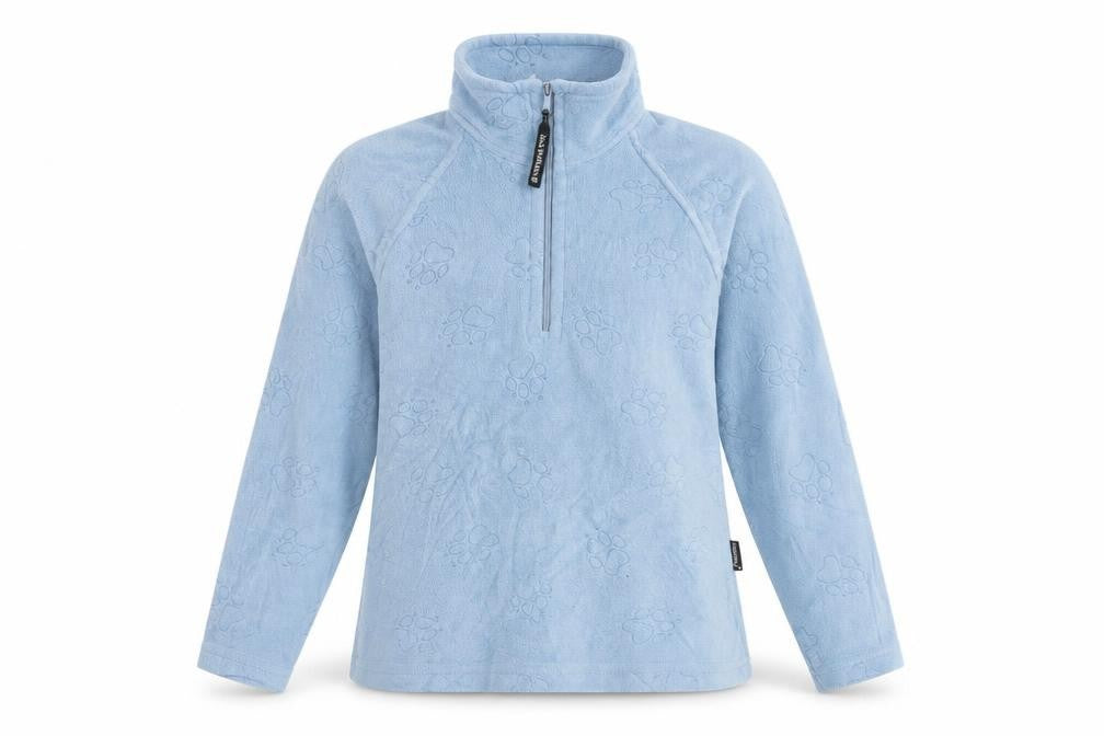 Front view of Jack Wolfskin Women's Blue Fleece Sweatshirt M