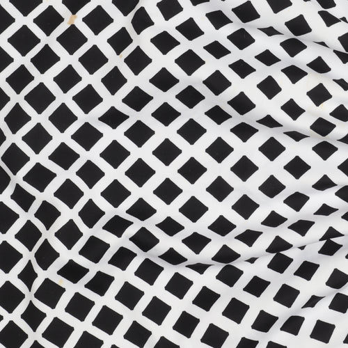 Alexa B Women's Black A-Line Dress, Size 6, Geometric Pattern