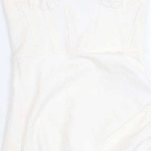 Zara Womens White S Pencil Dress Party Sleeveless