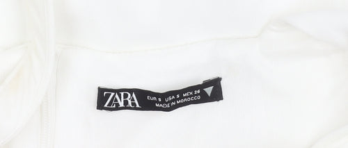 Zara Womens White S Pencil Dress Party Sleeveless