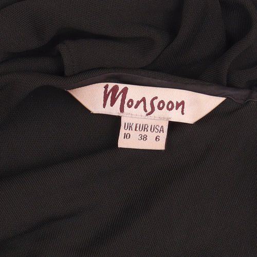 Monsoon Black Women's Dress, Size 10, Sleeveless, V-Neck
