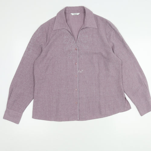 Berketex Women's Purple Button Blouse Size 16