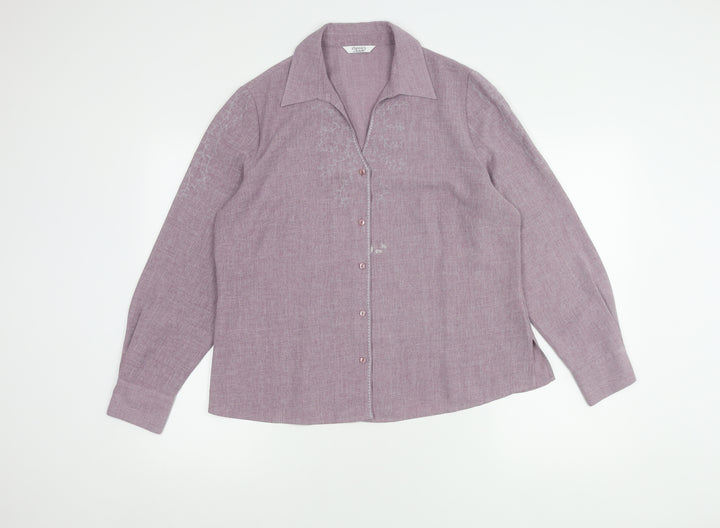 Berketex Women's Purple Button Blouse Size 16