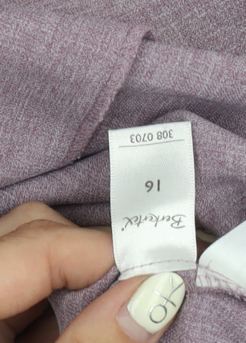 Berketex Women's Purple Button Blouse Size 16