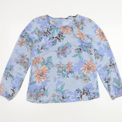 Bonmarché Women's Blue Floral Blouse Size 10