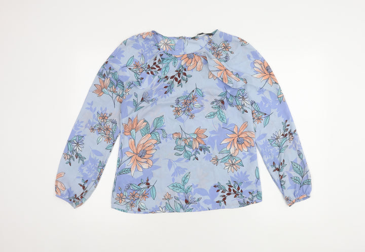 Bonmarché Women's Blue Floral Blouse Size 10