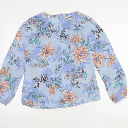 Bonmarché Women's Blue Floral Blouse Size 10