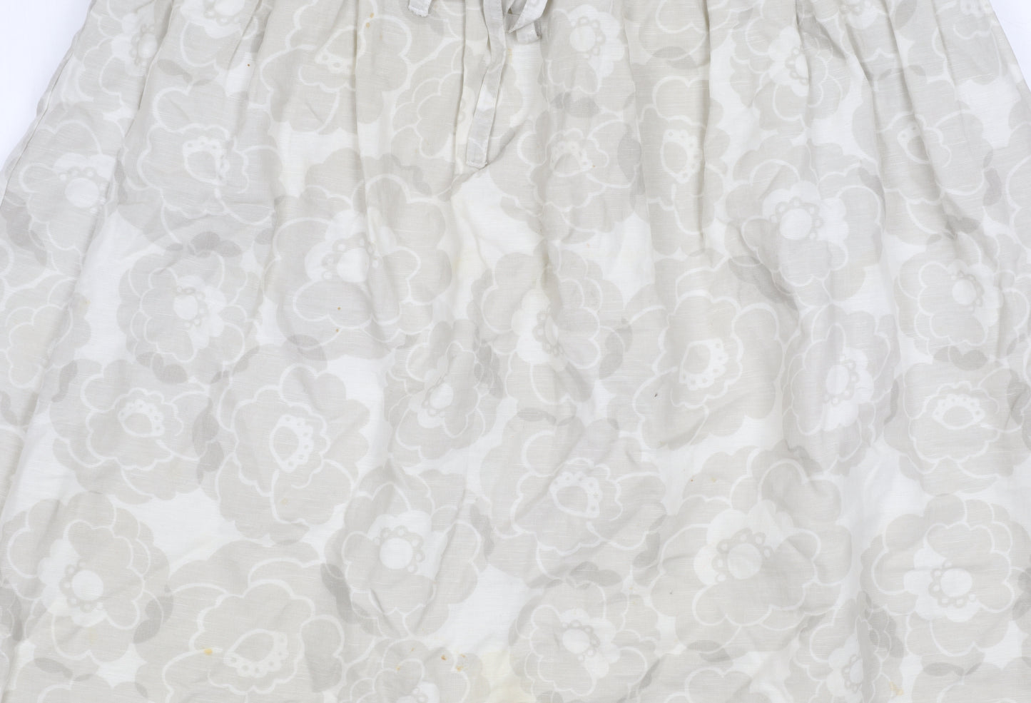 Gap Women's Ivory Floral Linen Dress, Size 12, Sleeveless