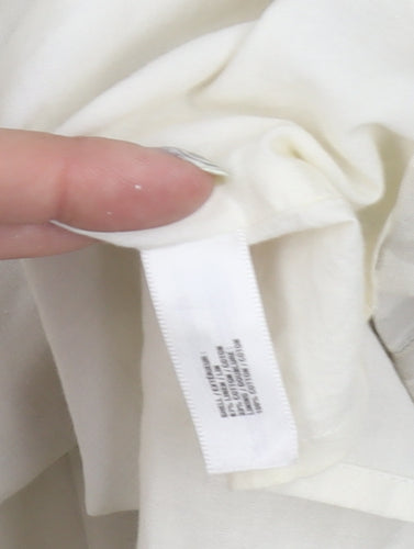 Gap Women's Ivory Floral Linen Dress, Size 12, Sleeveless