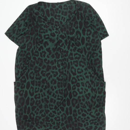 Roman Women's Green Animal Print Dress Size 20