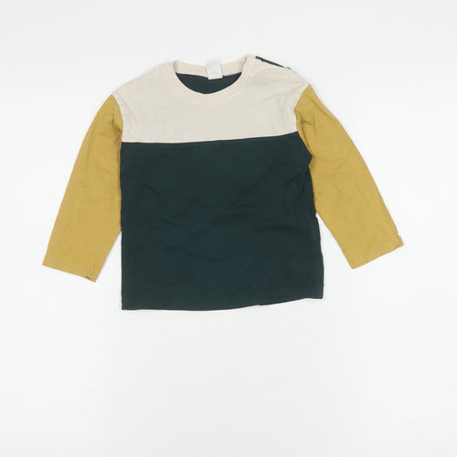 H&M Unisex T-Shirt, Multicoloured, 18-24 Months, Colourblock