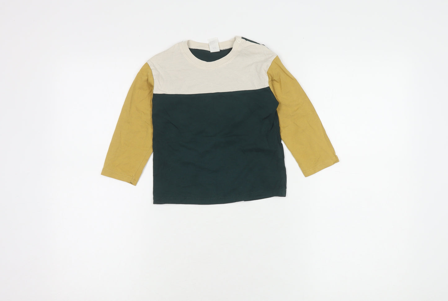H&M Unisex T-Shirt, Multicoloured, 18-24 Months, Colourblock