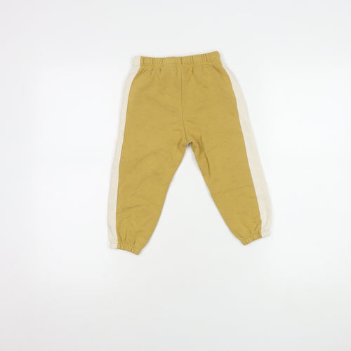 H&M Boys Yellow Jogger Trousers, Size 2 Years, Cotton Blend