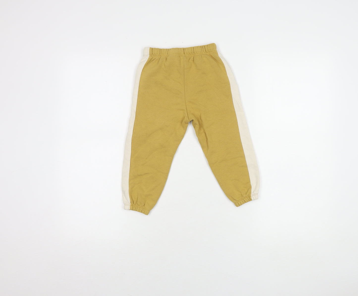 H&M Boys Yellow Jogger Trousers, Size 2 Years, Cotton Blend