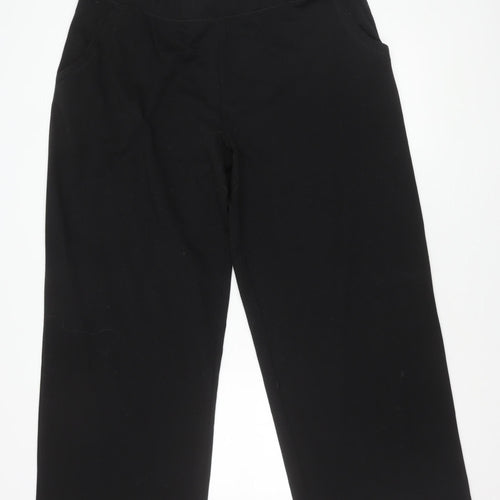 Bonprix Women's Black Relaxed Fit Trousers XL