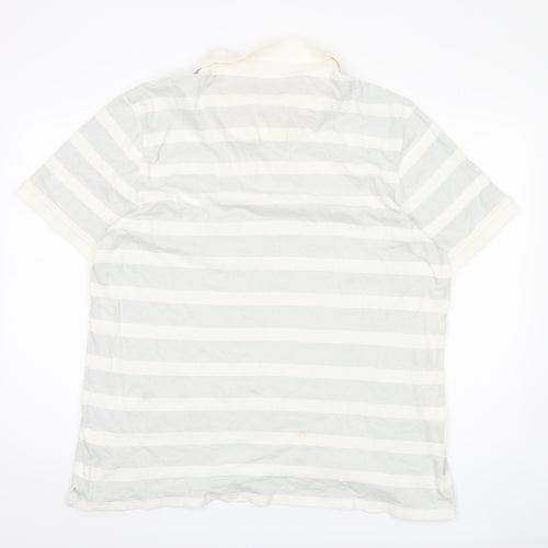 Hammond & Co. Men's Grey Striped Polo Shirt XL