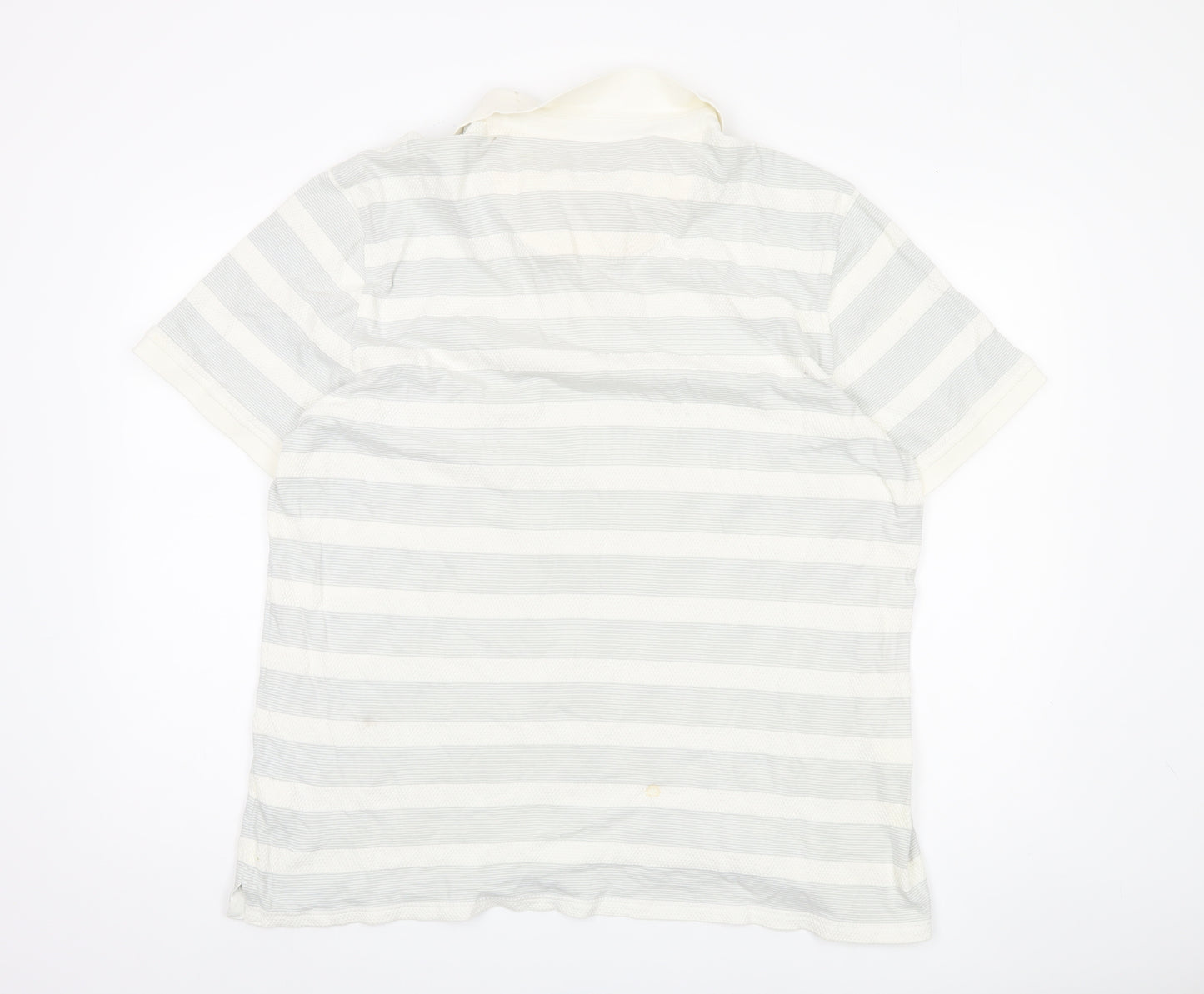 Hammond & Co. Men's Grey Striped Polo Shirt XL