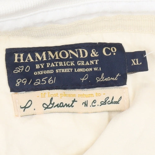 Hammond & Co. Men's Grey Striped Polo Shirt XL