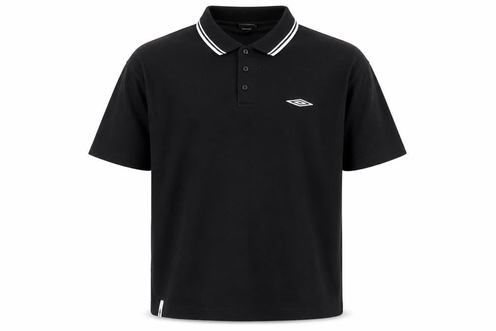 Front view of Umbro Men's Black Polo Shirt XL