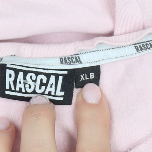 Rascal Pink Teen T-Shirt, XL, Casual Crew Neck