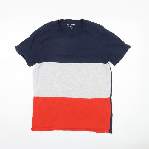 Jack & Jones Men's Multicoloured Crew Neck T-Shirt M