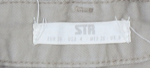 Stradivarius Beige Cargo Trousers for Women Size 6 Cotton Casual