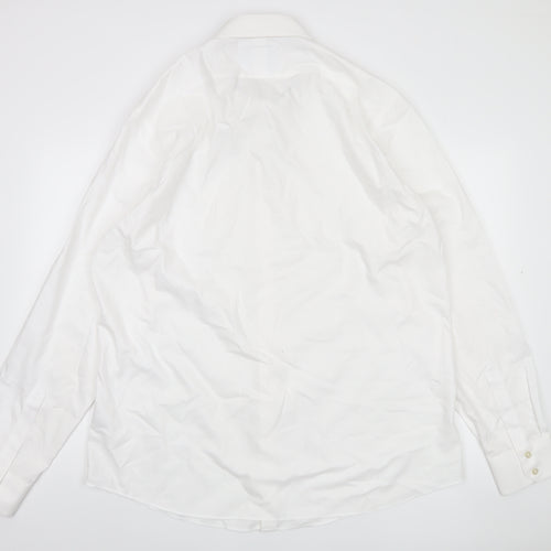 Charles Tyrwhitt Men's White Slim Fit Shirt - 17.5/44