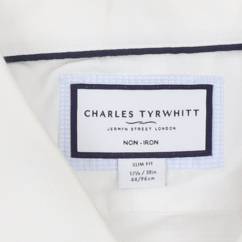 Charles Tyrwhitt Men's White Slim Fit Shirt - 17.5/44