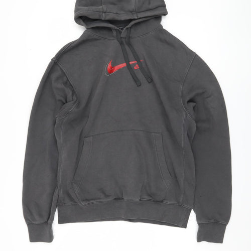 Nike Men's Grey Pullover Hoodie S Fleece