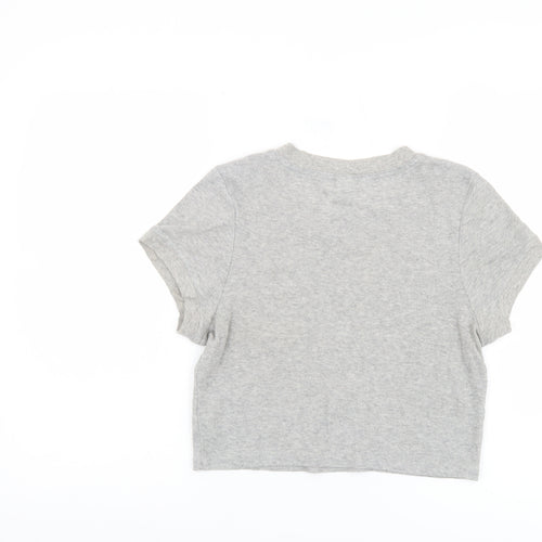 Calvin Klein Women's Grey Cropped T-Shirt, Size S