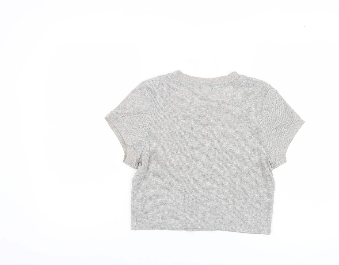 Calvin Klein Women's Grey Cropped T-Shirt, Size S