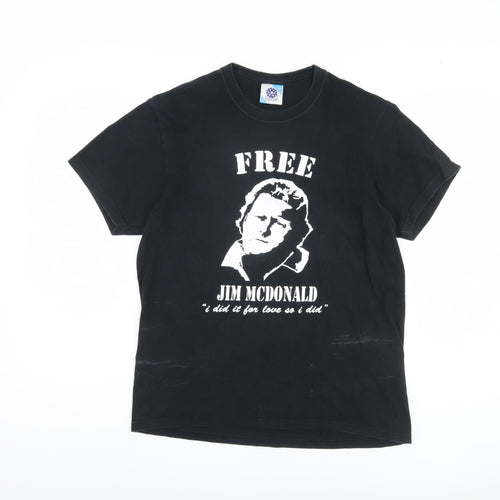 Starworld Men's Black S Graphic Print T-Shirt