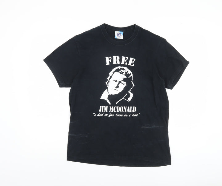 Starworld Men's Black S Graphic Print T-Shirt
