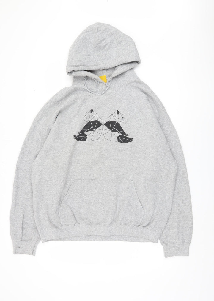 Edinburgh Zoo XL Grey Hoodie Unisex Animal Graphic