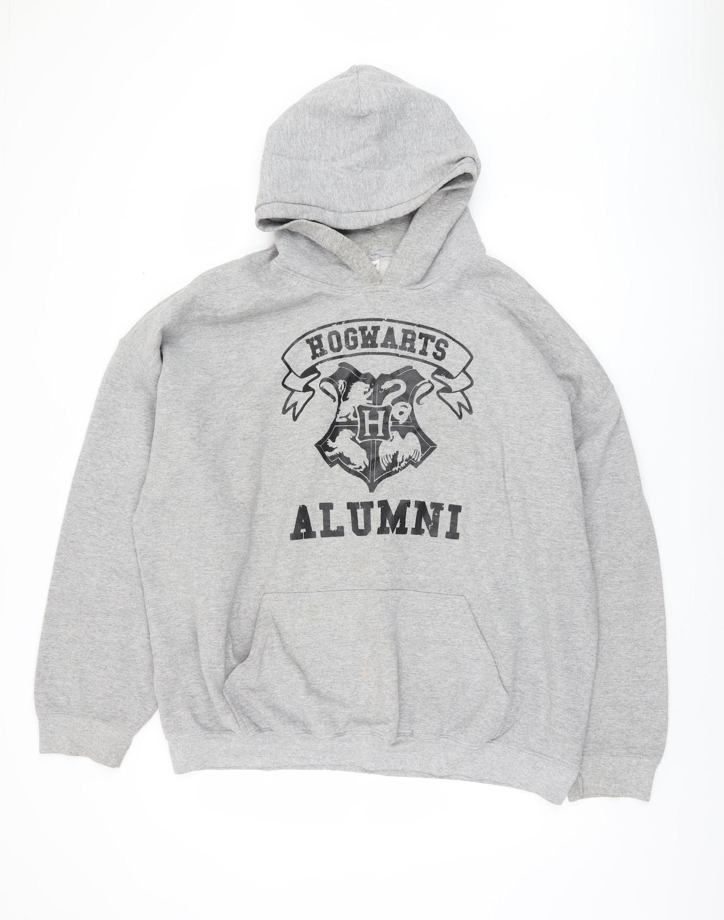 Gildan Grey Hogwarts Alumni Hoodie 2XL Men’s Graphic