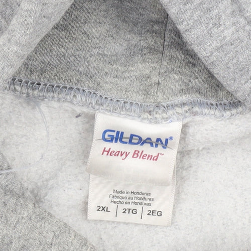 Gildan Grey Hogwarts Alumni Hoodie 2XL Men’s Graphic