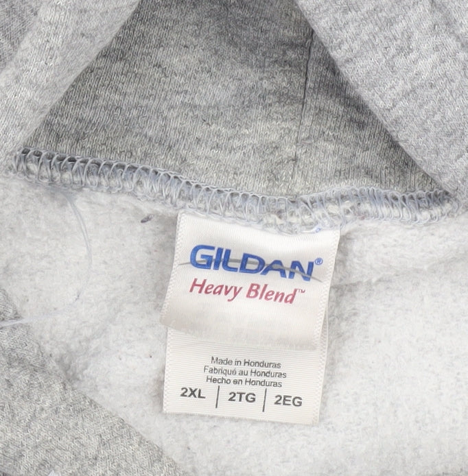 Gildan Grey Hogwarts Alumni Hoodie 2XL Men’s Graphic