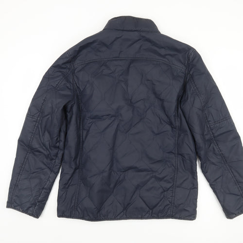 St George by Duffer Men's Blue Quilted Jacket Medium