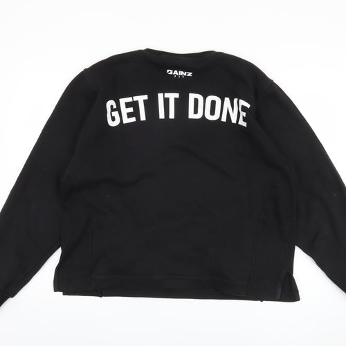 GAINZ FIT Men's Black Large Pullover Sweatshirt