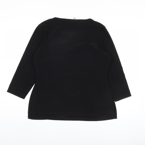 Bravissimo Black V-Neck Women's Top Size 16