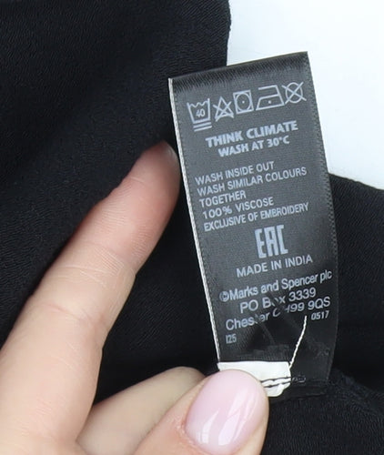 Marks and Spencer Women's Black Embroidered Dress