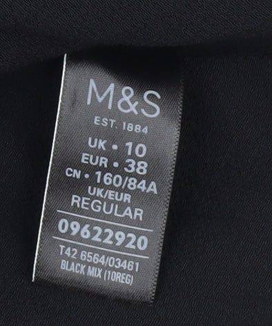 Marks and Spencer Women's Black Embroidered Dress