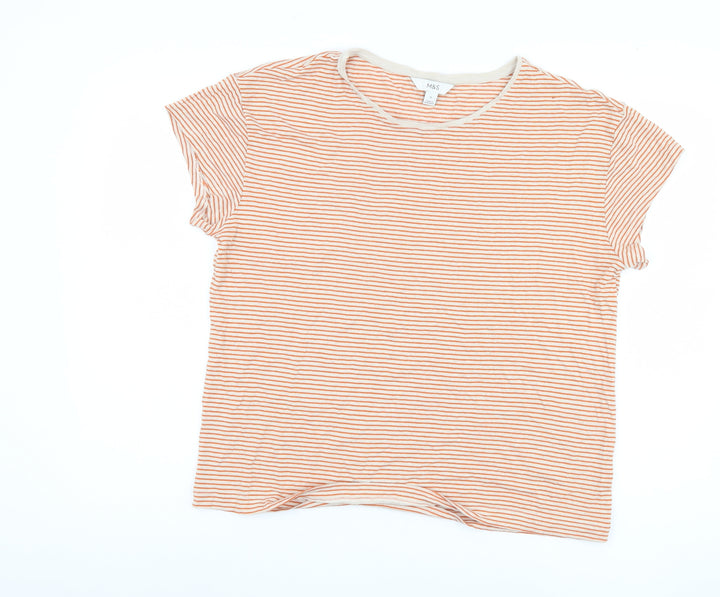 Marks and Spencer Women's Striped T-Shirt, Size 16