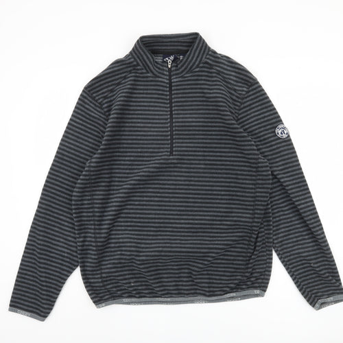 Tog Twenty Four Men’s Grey Striped 1/4 Zip Sweatshirt