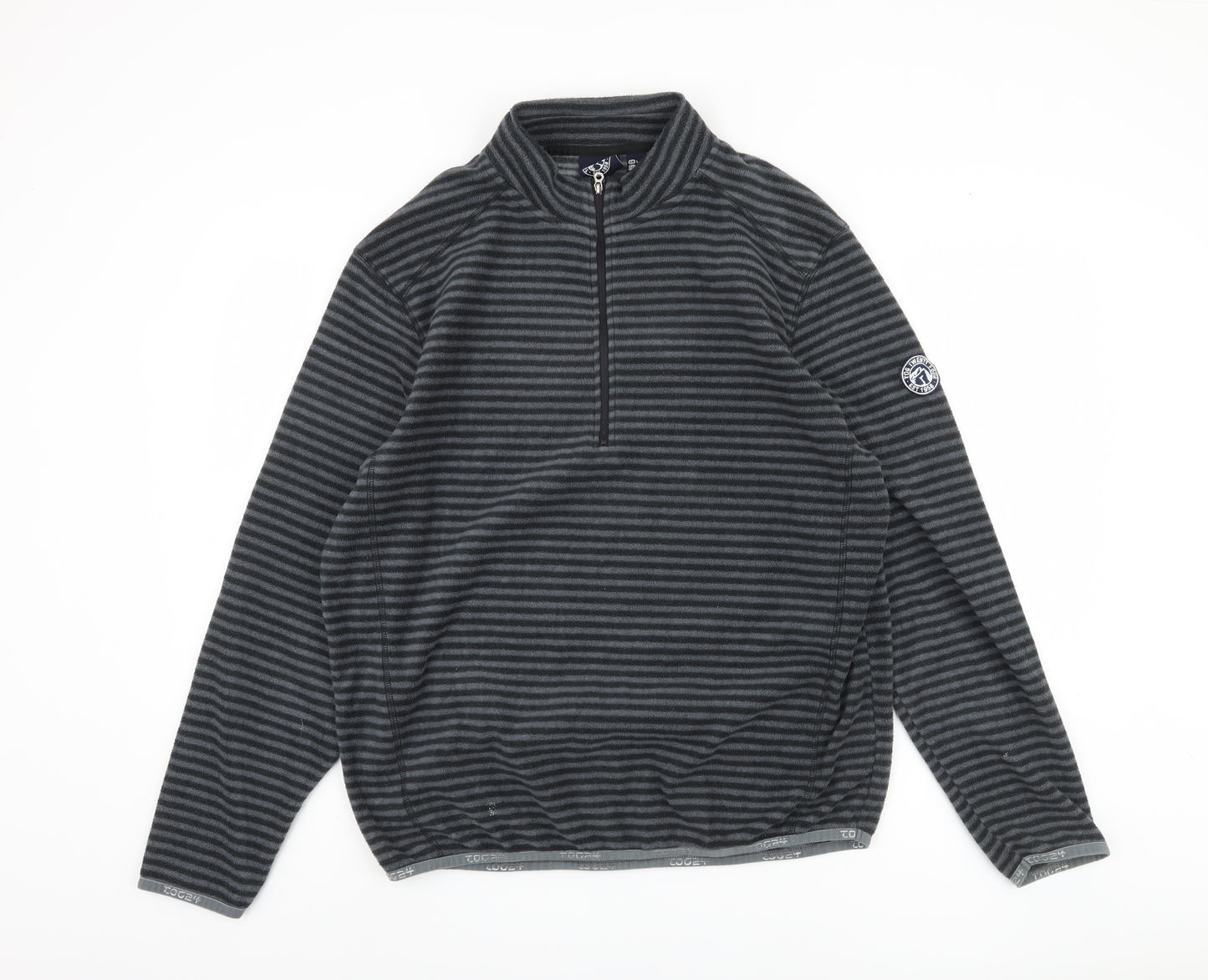 Tog Twenty Four Men’s Grey Striped 1/4 Zip Sweatshirt
