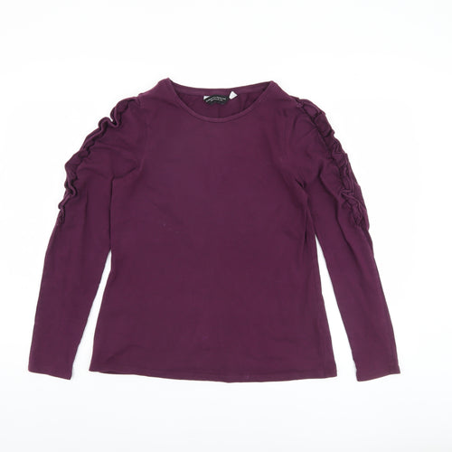 Dorothy Perkins Women’s Purple Long Sleeve Top UK 12
