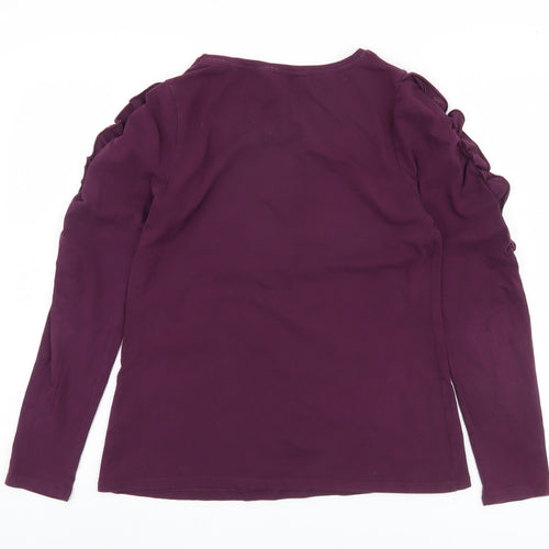 Dorothy Perkins Women’s Purple Long Sleeve Top UK 12